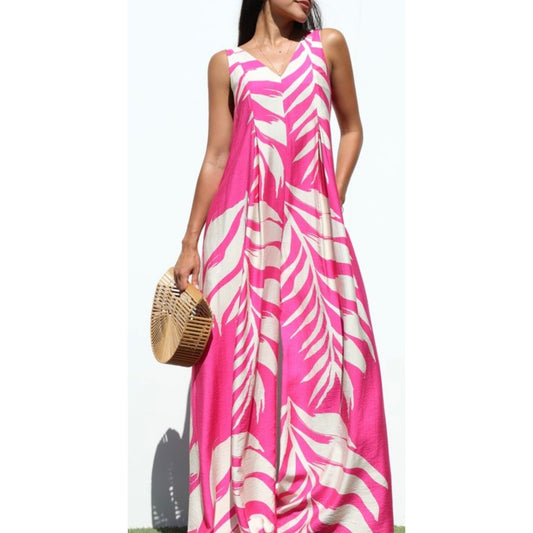 Fuchsia Floral Jumpsuit - Brina Girlz Kloset