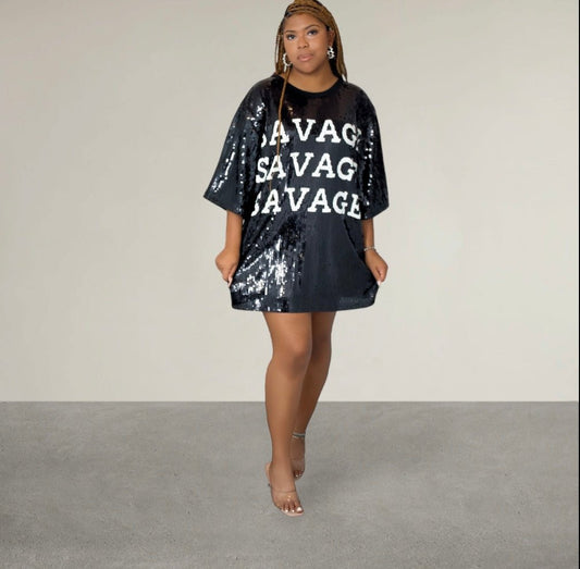 Savage Shirt Dress - Brina Girlz Kloset